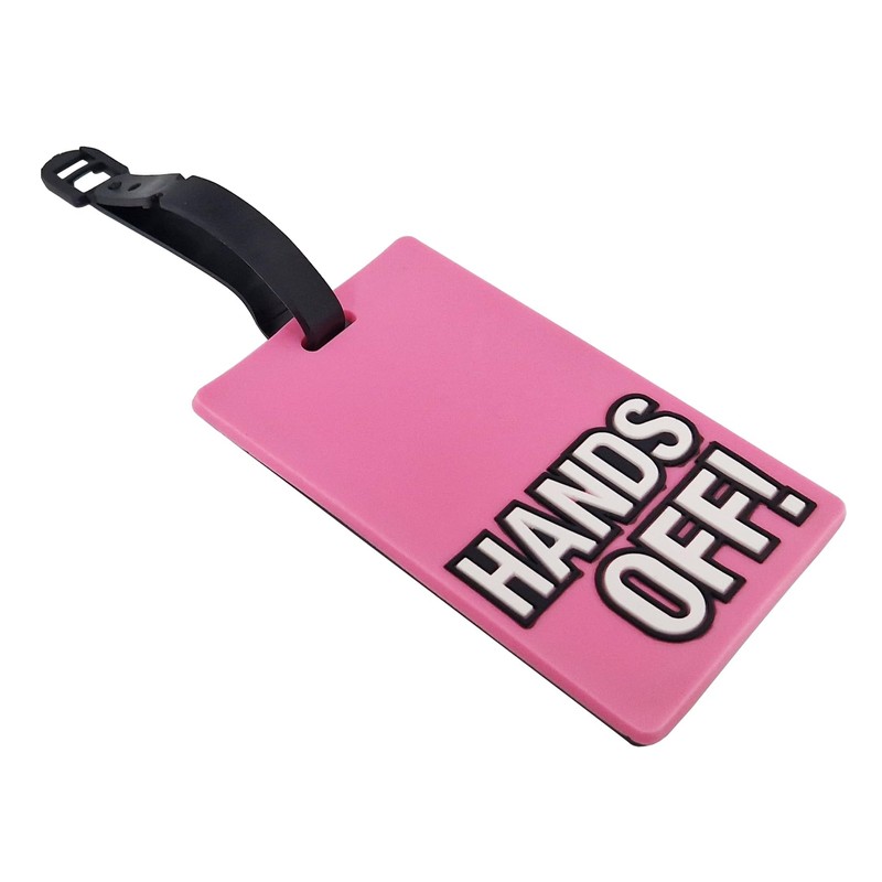 Hands Off Pink Novelty Luggage Suitcase ID Address Travel Tag