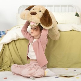MaoGoLan Giant Dog Plush, Life Size 31" Large Stuffed Animal Dog, Fluffy and Cuddly Stuffed Puppy Stuffed Animal Throw Pillow Toy Birthday for Girls Kids
