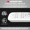 Monster Adaptador de enchufe de pared con protector contra sobretensiones,