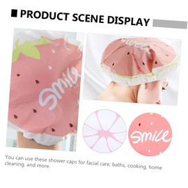 TOVINANNA 6pcs Fruit Shower Cap Protective Cap Cap Waterproof Shower Hair Shower Cap Scrub Sleeping Hat Chef Cap Womens Shower Beanie Lovely Bath Cap Scrub Hat or