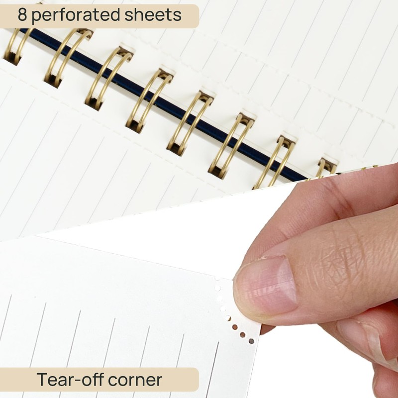 POPRUN Spiral Bullet Lined Journal Notebook, [B5 Size] - 120