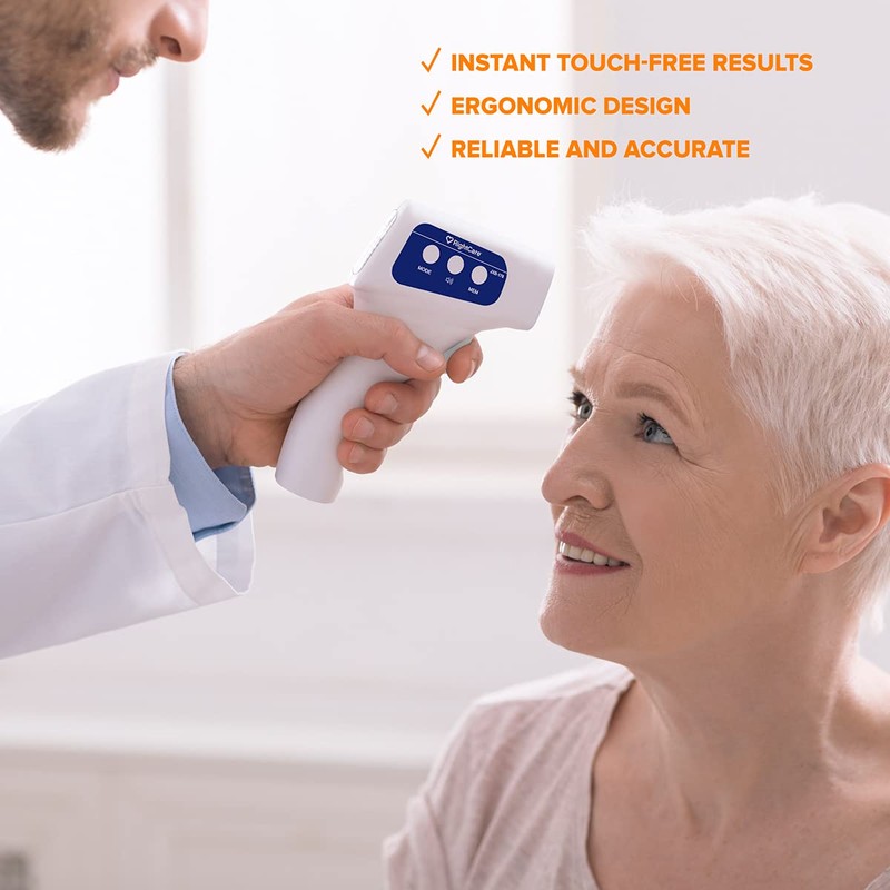 RightCare No-Touch Infrared Forehead Thermometer with Instant Results for School,