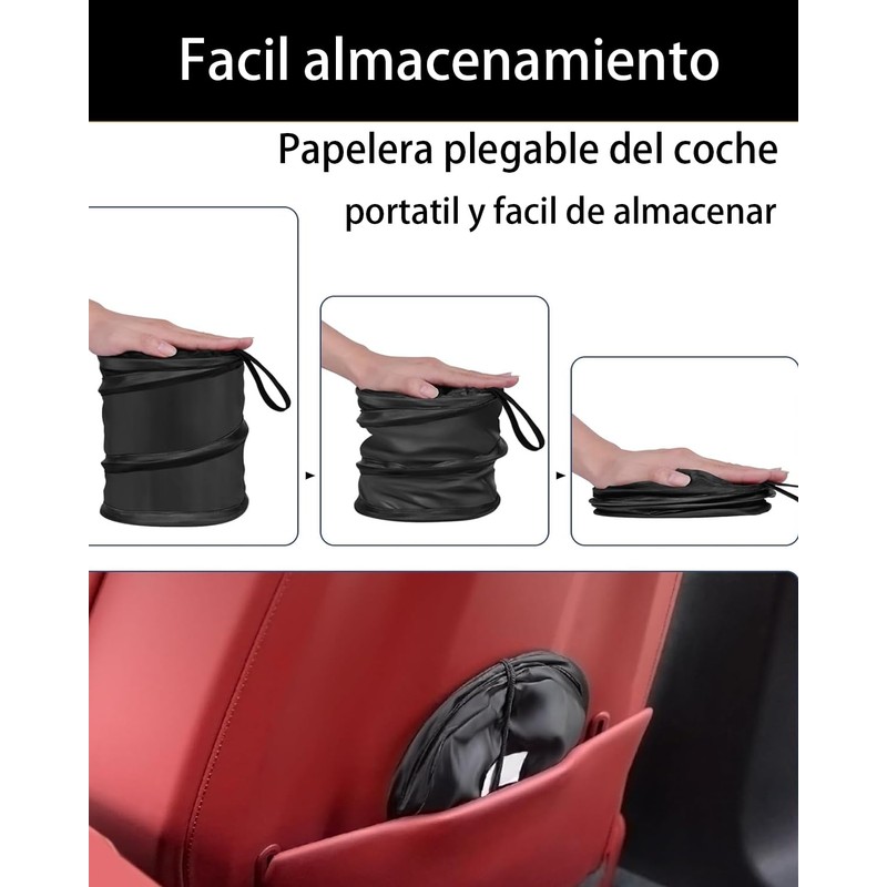 2 Botes de Basura para Auto, Bote de Basura para