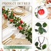 Suncalla 3 Pcs Artificial Apple Garland 57inch Fake Apples Bunch