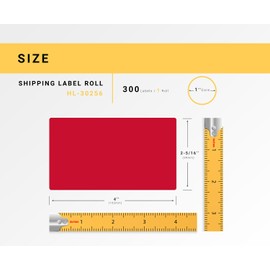 HOUSELABELS Compatible DYMO 30256 RD, YL, BL, GN Shipping Labels (2-5/16" x 4"), Strong Permanent Adhesive, Compatible with DYMO LW 450, 4XL, Rollo & Zebra Desktop Printers, 12 Rolls /3600 Labels