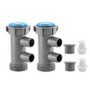 QruiLanTu 2Pcs 1-1/2 Inch Dishwasher Kitchen Drain Pipe Hose Adapter,
