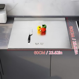 316 Stainless Steel Cutting Board,Cutting Boards for Kitchen,Chopping Board,Large Cutting Board for Chopping Meat,Vegetables,Fruits,Cheese 23.62 * 23.62in