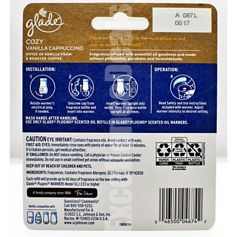 Glade Plugins Scented Oil Limited Edition 2 Pack - COZY