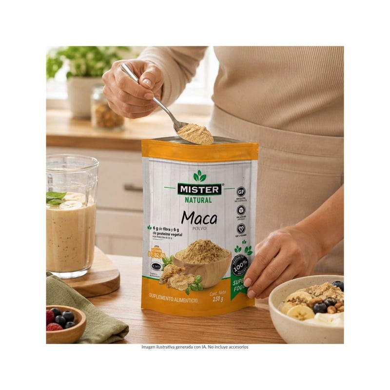 Suplemento alimenticio Mister Natural maca en polvo 250 g