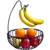 DecoBros Wire Fruit Tree Bowl with Banana Hanger, Bronze
