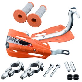 MCHMFG Universal Dirt Bike Handguard - Motorcycle Hand Guard for ATV Quard - Pit Bike Motorcross Racing Kit Orange