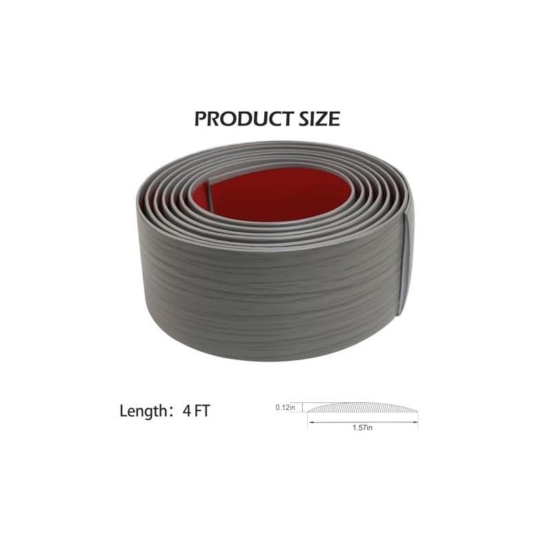 Floor Transition Strip - Self-Adhesive PVC Trim for Carpet to