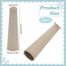 PH PandaHall 10pcs Wool Wrapping Tube Yarn Ball Wrap Tube Kitting Winder Weave Tube Yarn Organiser Storage Weaving Tube Cardboard Tube DIY Knitting Tube for Sewing Accessories, 17.6 x 5 cm