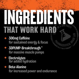 Animal Primal Muscle Hydration + Preworkout Powder – Contains Beta Alanine, 3DPump, Caffeine & Electrolytes – Improves Energy, Focus, Endurance & Absorption – New Dragon Berry Flavor, 16.9 oz