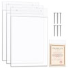 Fullhawl 3 Pack 8.5x14 Acrylic Wall Mount Sign Holder Clear