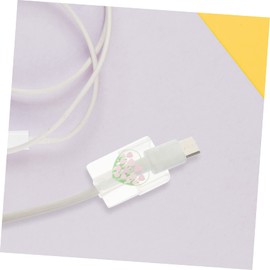 Angoily 5pcs Design Cartoon Cable Protectors for Data Charging Lines Transparent Sleeve to Prevent Breakage Bright and Lovely Cable Savers for Use