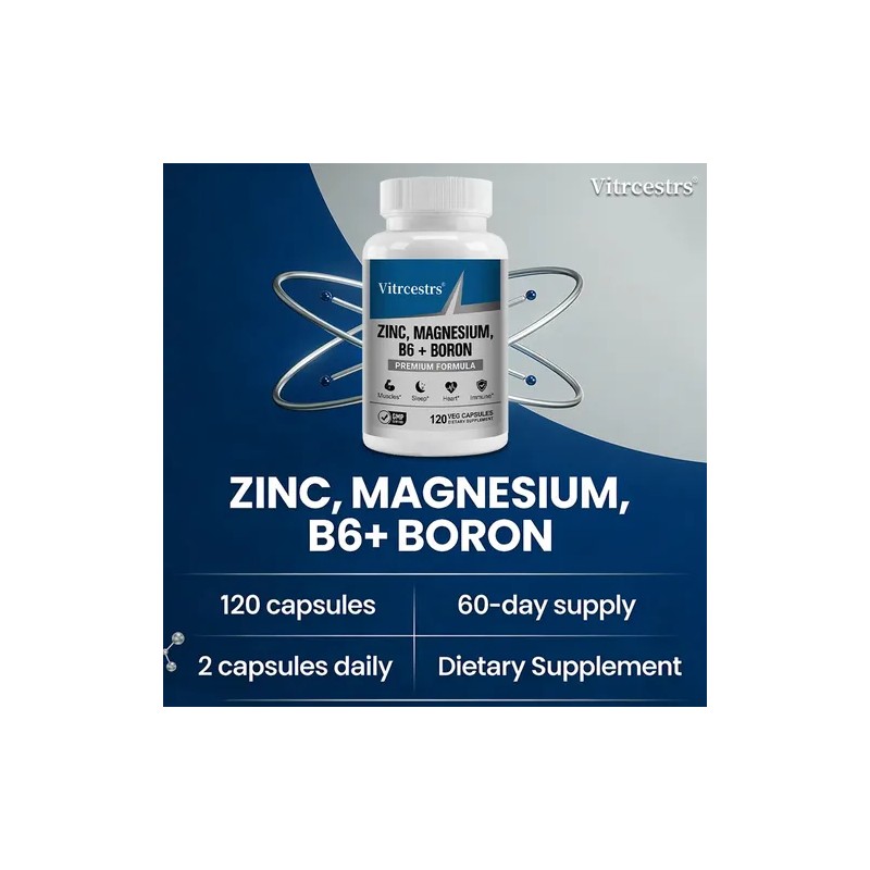 Cápsulas Complejo Zinc Magnesio Boro Vitrcestrs