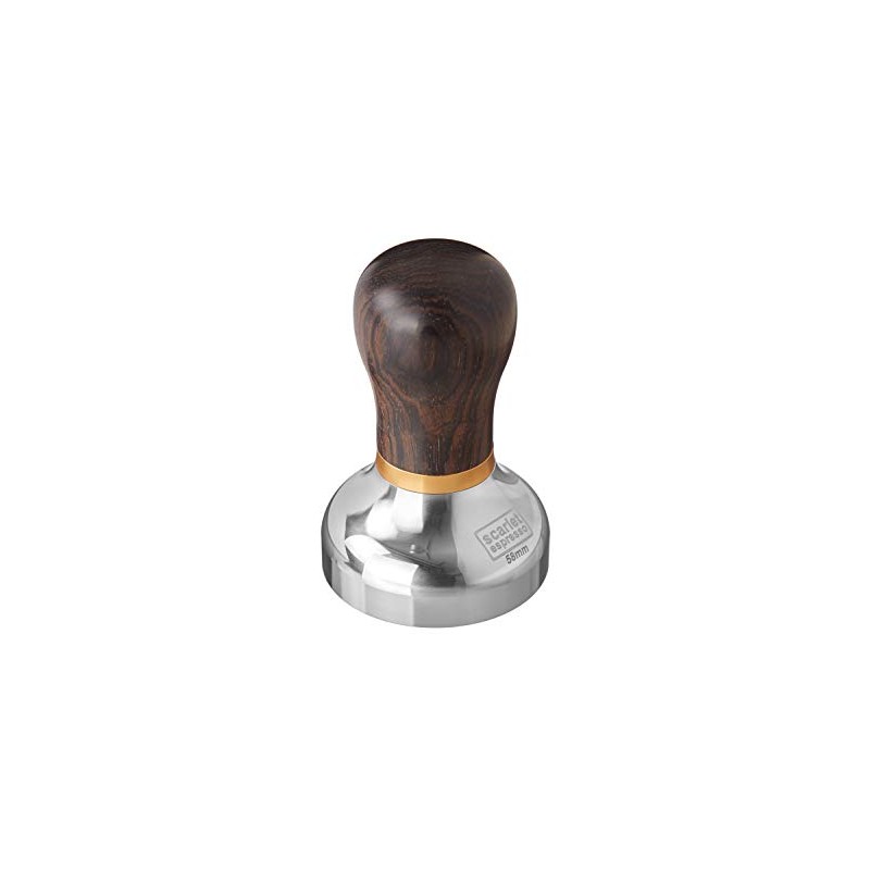 Scarlet Espresso Vittoria Tamper for Barista with Ergonomic Precious Wood