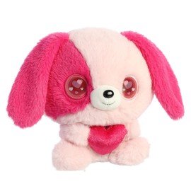 Aurora® Enchanting Lenticular Dog in Love Stuffed Animal - Color-Changing Shift - Interactive Play - Pink 6 Inches