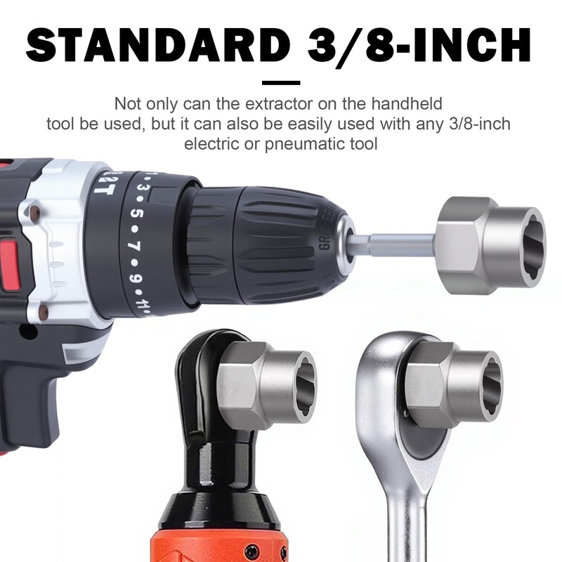 Bolt Extractor Kit, 14 PCS Impact Bolt & Nut Remover