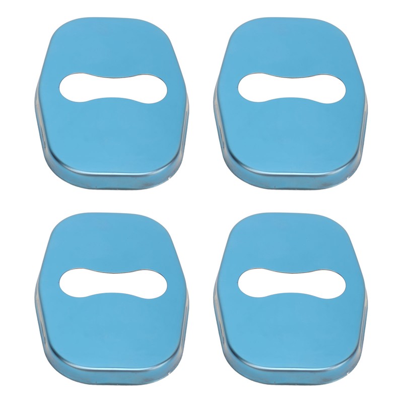 4PCS Door Lock Striker Cover Stainless Steel Strong Protection Replacement