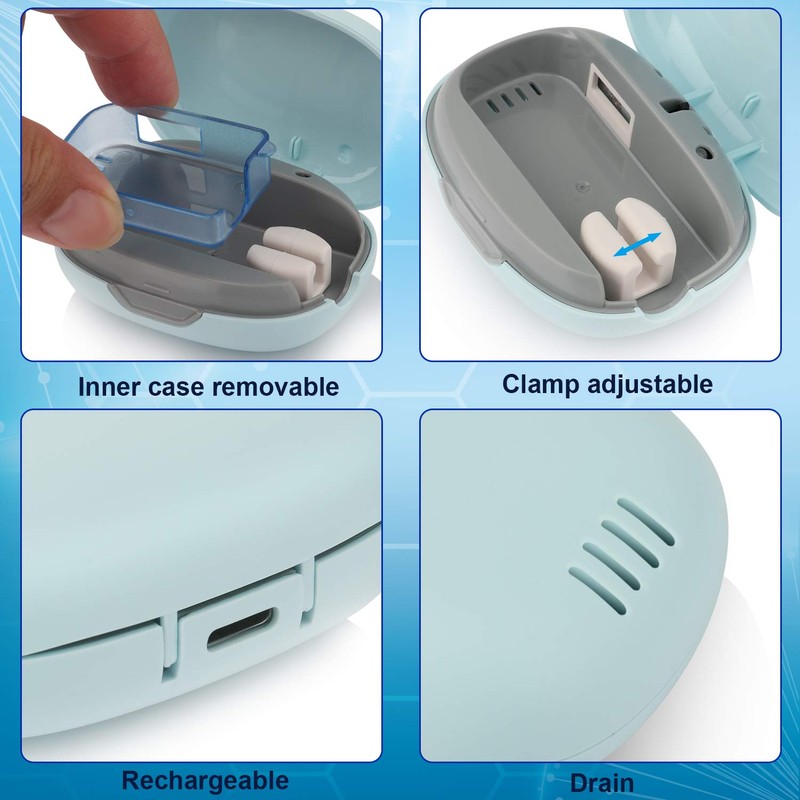 NewWay Mini Toothbrush Sterilizer Cover Rechargeable Travel Toothbrush Case with