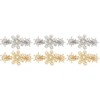 LALAFINA 6pcs Rhinestone Snowflake Hairpins Decorative Hair Accessories for Festivals