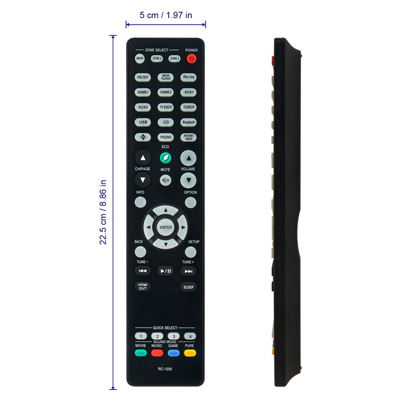 For Denon RC-1252 Replaced Remote Control fit for Denon AV