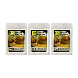 Sodium Alginate for The Spherificator – Food-Grade Additive for Spherification and Molecular Gastronomy (40g, 3-Pack)