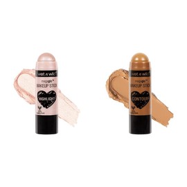 wet n wild MegaGlo - Palito de maquillaje para construir, color versátil, sin crueldad animal y vegano, When The Nude Strikes & Conceal and Contour Br