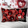 Fjfz Valentines Day Dog Paw Print Decorative Throw Pillow Covers