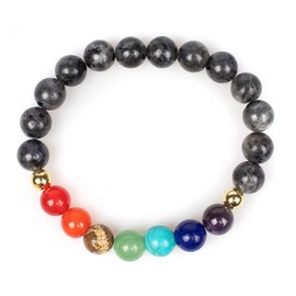 Myga Bead Bracelets - Jewellery with Natural Healing Crystals for Health and Wellbeing - Gemstones with Strengthening and Balancing Properties - Ideal for Casual Wear & Gifting - Clarity