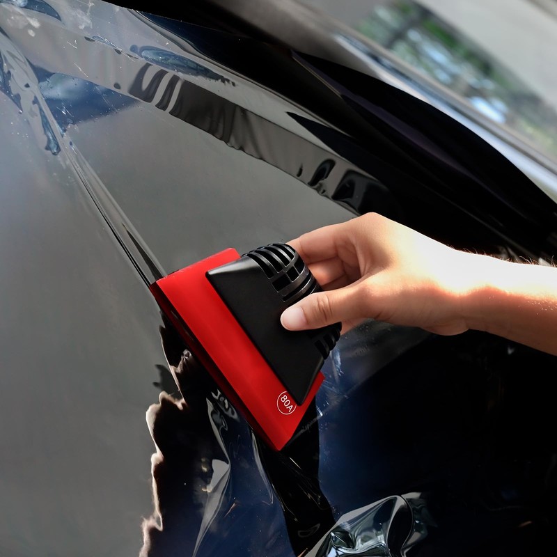 FOSHIO Red Small Squeegee Window Tint Squeegee, Non-Slip Handle Rubber