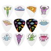 12 Cartoon Space Alien Guitar Plectrums - Harmony Picks