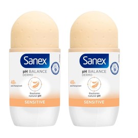 Sanex Roll On Dermo Sensitive Gentle Protection 48 Hour Protection With Welari Thank You Card (2 Pack)