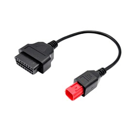 6 Pin to 16 Pin OBD2 Adapter Cable,Euro5 6-pin Connector Motorcycle OBD2 Diagnostic Cable Tool Compatible with Kawasaki Yamaha Suzuki Ducati Honda Enfield 6pin Bike