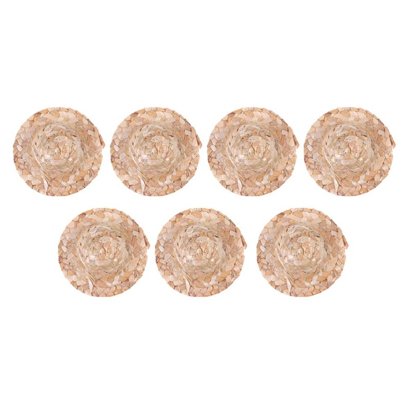 SUPVOX Scarecrow Hat Puppets Dolls Straw Hats 20pcs Mini Straw