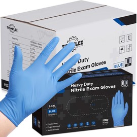 TitanFlex Nitrile Exam Gloves, Blue, 6-mil, XXL, Case of 1000, Heavy Duty Nitrile Gloves Disposable Latex Free, Powder Free, Medical Gloves, Cooking Gloves, Mechanic Gloves, Cleaning Gloves