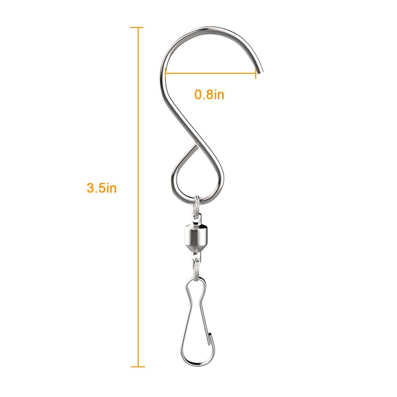 Alamic Swivel Hooks Clips for Hanging Wind Spinners Wind Chimes