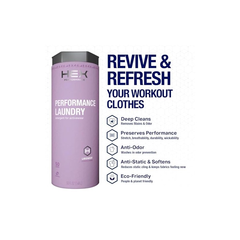 HEX Performance Laundry Detergent, Lavender, 100 Loads (Pack of 2)
