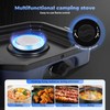 2-Burner Foldable Camping Stove with Griddle and Carrying Bag，16000 BTU