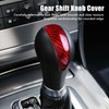 Gear Shift Knob Cover Red Red Carbon Fiber Shifter Lever