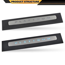 CNNELL LED Door Sill Plate Set Compatible with Ford F250 F350 F450 F550 Super Duty Crew Cab Only 2017-2022 HC3Z-2613208-AA HC3Z-2613209-AA