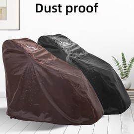 MassaMAX Massage Chair Protector with Secure Zipper, Durable & Pet-Friendly Design, Easy-Clean Brown Cover