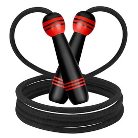 Catsobat Jump Rope for Elementary School Students, Children, Toddlers, Adults, Juniors, Adjustable Rope, Original Limited Color [Manufacturer 30-Day Warranty Included] (Blackred)