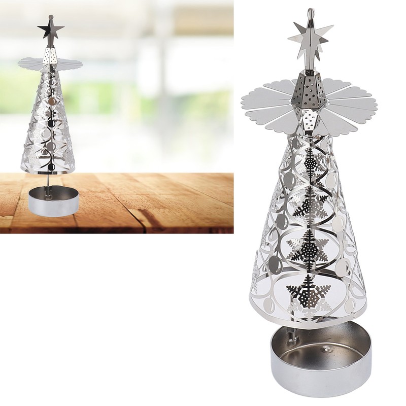 Spinning Candle Holder Rotating Candlestick Set for Romantic Wedding Christmas