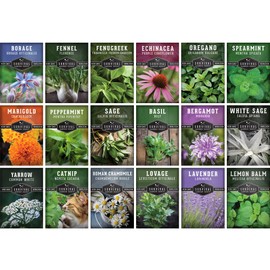 18 Medicinal Herb Seeds for Planting – Heirloom Non‑GMO Variety Pack for Herbal Teas, Tinctures & Home Apothecary – Survival Garden Seeds