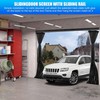Sliding Garage Door Screen 16x7FT for 2 Car Garage Doors,
