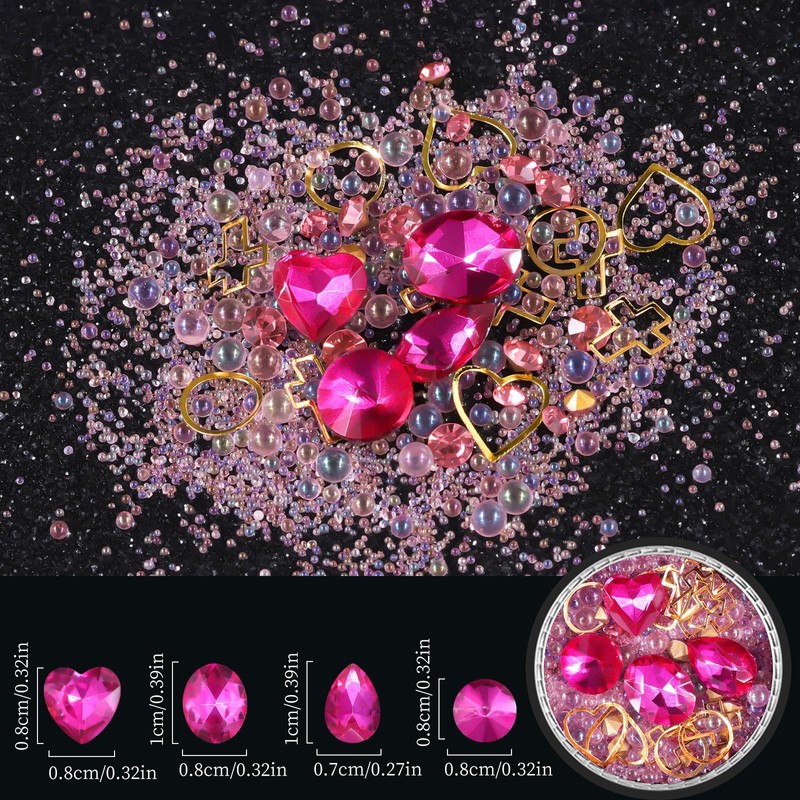 editTime 6 Wheels Mixed Sparkle Nail Art Rhinestones Diamonds Crystals
