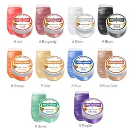 Edible Glitter for Cocktails, Luster Dust Edible 10 Colors, Drink Glitter for Baking Decoration, Cakes Decorating,Fondant, Gum Paste, Strawberries, Edible Glitter for Drinks (3g/bottle)